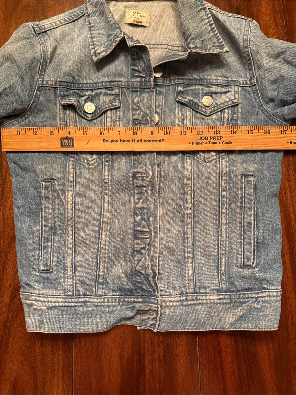 J. Crew Cream Wall Hook with Blue Denim Accent sz small